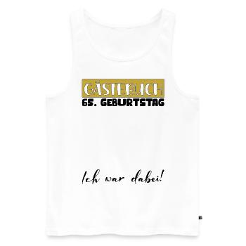 65 Birthday Gift Women's Decoration Men's Guestbook - Men's Premium Organic Tank Top - white - Front - Michal (187cm)