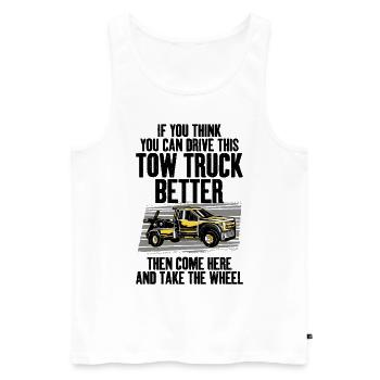 If you think that you - Men's Premium Organic Tank Top - white - Front - Michal (187cm)