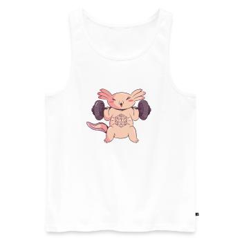 Pen and Paper for RPG Gaming Father - Men's Premium Organic Tank Top - white - Front - AI Model Male 178 light (178cm)