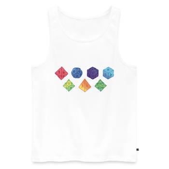 Pen and Paper Für RPG Gaming Vater - Männer Premium Bio Tank Top - Weiß - Vorne - AI Model Male 178 light (178cm)