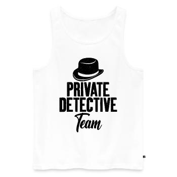 Private Detective Team Investigator - Men's Premium Organic Tank Top - white - Front - Michal (187cm)