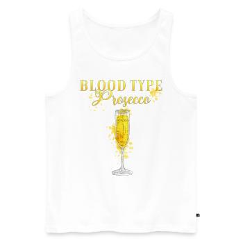 Enterrement de vie de jeune fille Groupe sanguin Prosecco - Débardeur bio Premium Homme - blanc - Devant - Michal (187cm)