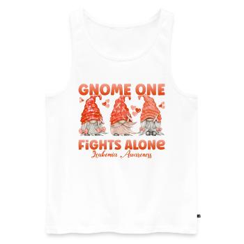 Gnome One fights for education about leukemia - Men's Premium Organic Tank Top - white - Front - AI Model Male 178 light (178cm)