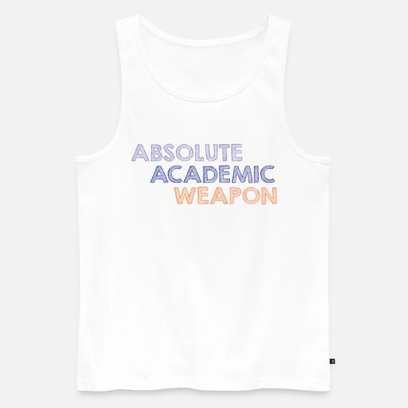 Studenten Absolute Academic Weapon - Männer Premium Bio Tank Top - Weiß