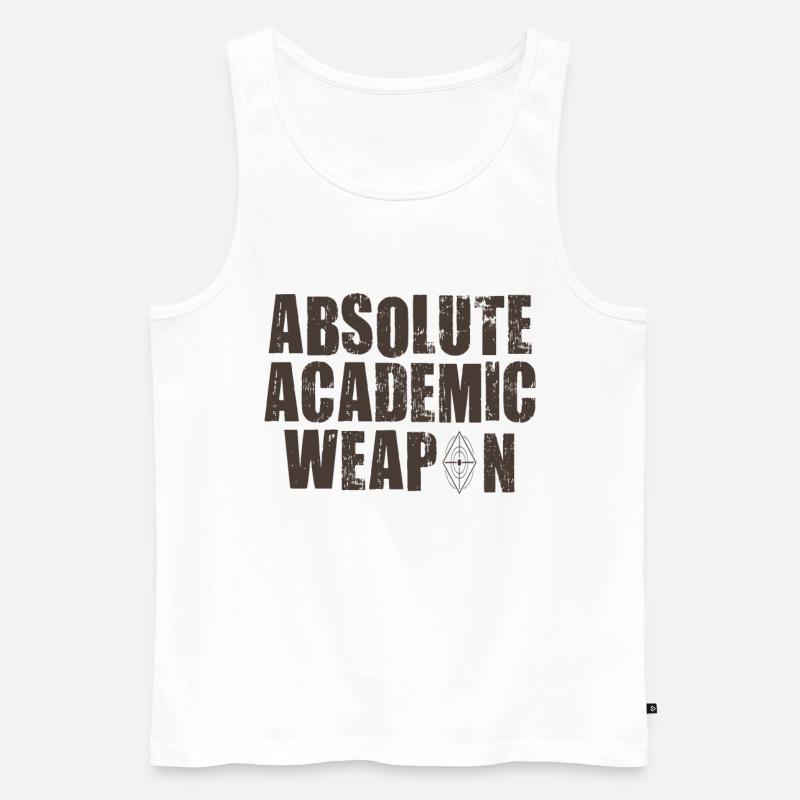 Studenten Absolute Academic Weapon - Männer Premium Bio Tank Top - Weiß