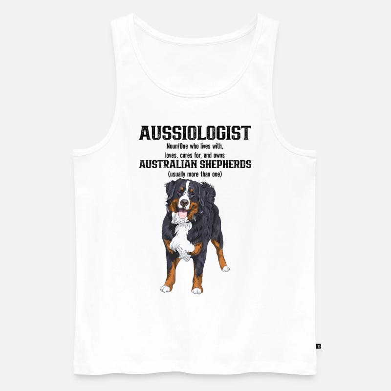 Australischer Schäferhund - Männer Premium Bio Tank Top - Weiß