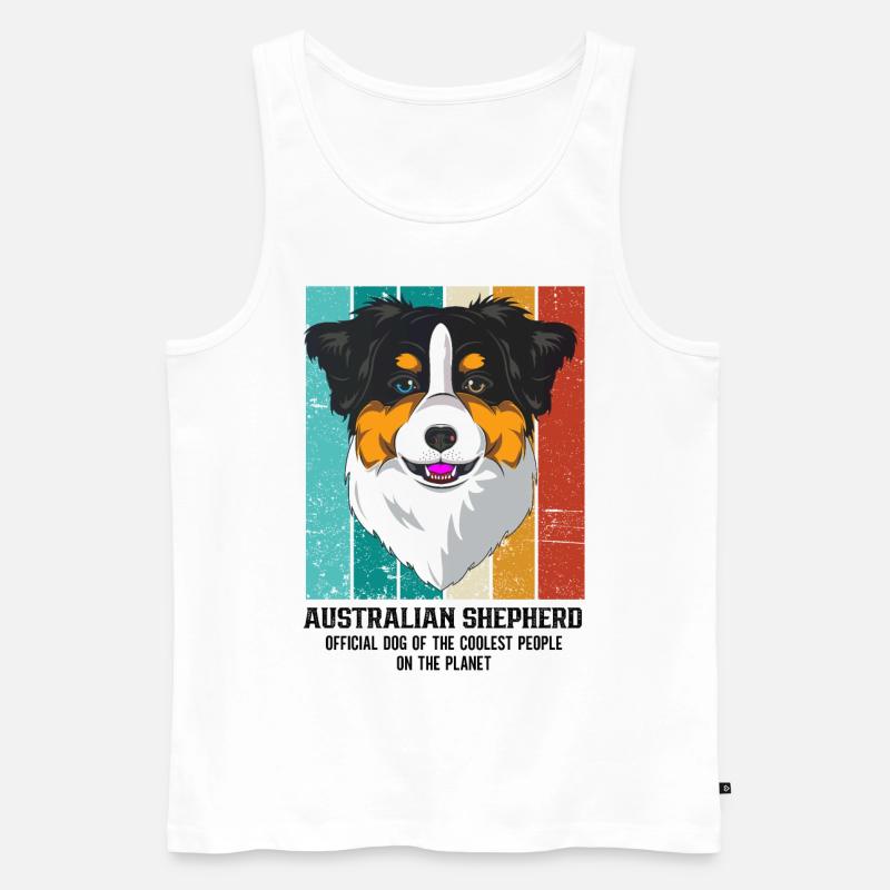 Australischer Schäferhund - Männer Premium Bio Tank Top - Weiß