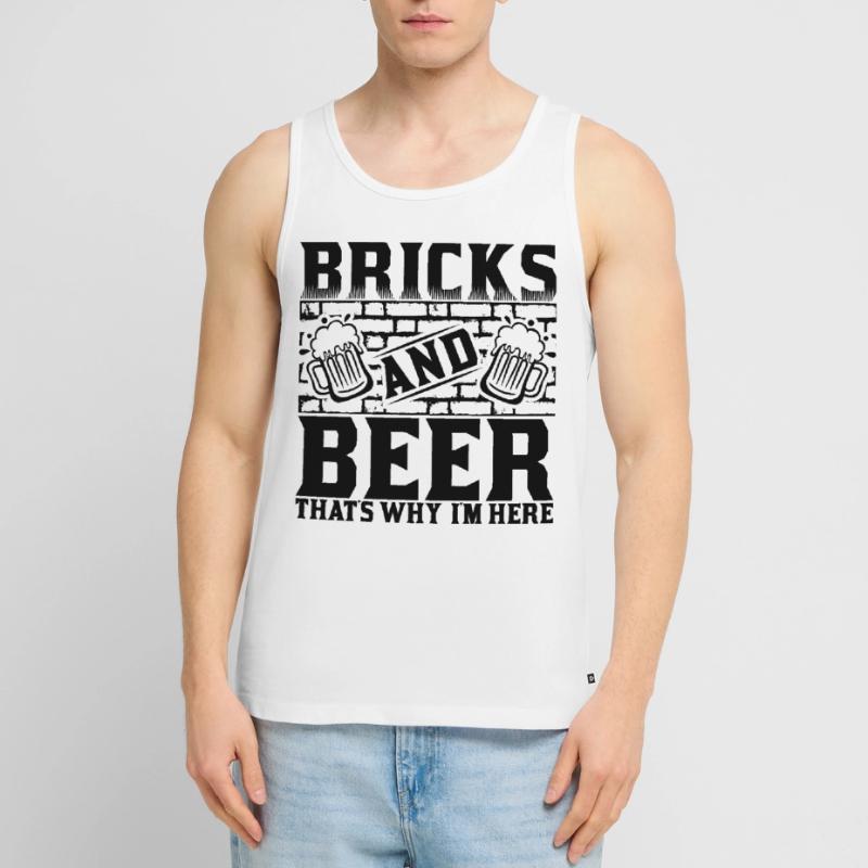 Masonry, masonry, bricklayer, apprentice, mason, master Men's Premium Organic Tank Top