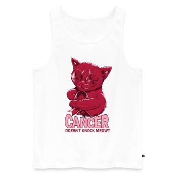 Cancer does not knock head and neck cancer - Men's Premium Organic Tank Top - white - Front - Michal (187cm)
