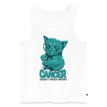 Cancer doesn't hit cervical cancer - Men's Premium Organic Tank Top - white - Front - Michal (187cm)