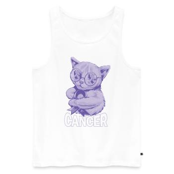 Cancer does not knock esophageal cancer - Men's Premium Organic Tank Top - white - Front - Michal (187cm)