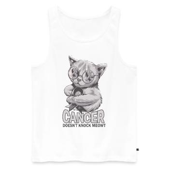 Cancer doesn't hit brain cancer - Men's Premium Organic Tank Top - white - Front - Michal (187cm)
