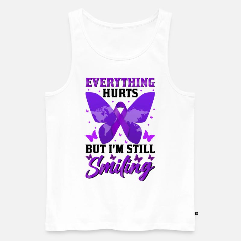 Lupus Bewusstseins Monat - Männer Premium Bio Tank Top - Weiß