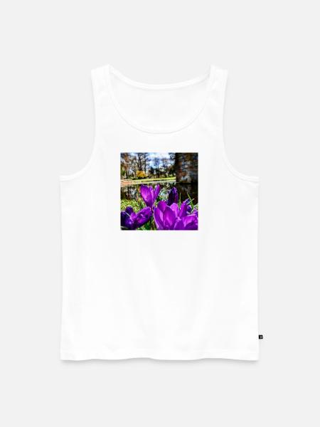 Purple Flower - Männer Premium Bio Tank Top - Weiß