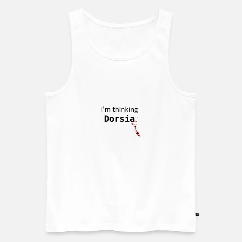 I'm thinking Dorsia - Männer Premium Bio Tank Top - Weiß