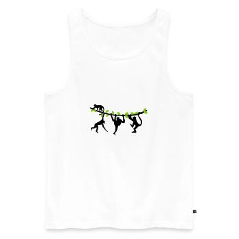 climbing monkeys - monkey - Men's Premium Organic Tank Top - white - Front - AI Model Male 178 light (178cm)