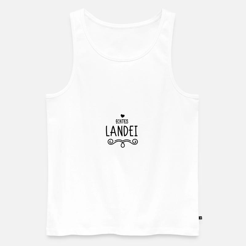 Echtes Landei - Männer Premium Bio Tank Top - Weiß