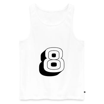 8 - Men's Premium Organic Tank Top - white - Front - Michal (187cm)