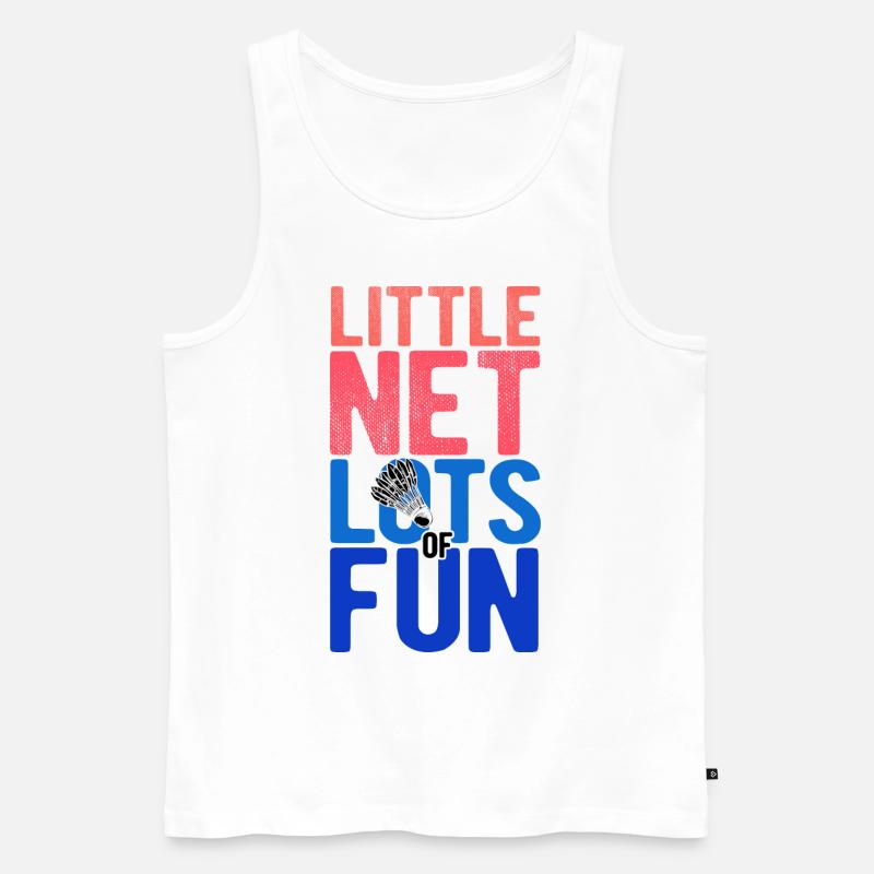 Badminton - Männer Premium Bio Tank Top - Weiß