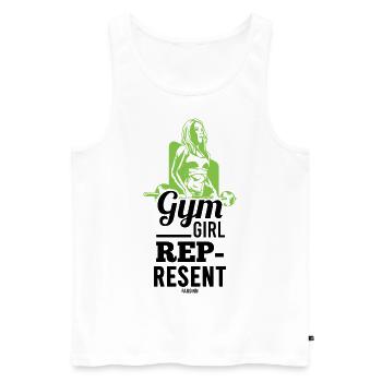 Fitness Woman Sport - Men's Premium Organic Tank Top - white - Front - Michal (187cm)
