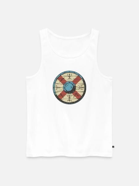 Wikinger Schild - Männer Premium Bio Tank Top - Weiß