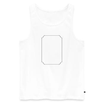Vintage Rahmen - Männer Premium Bio Tank Top - Weiß - Vorne - AI Model Male 178 light (178cm)