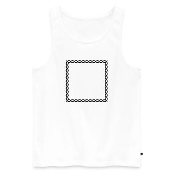 Rahmen Wikinger - Männer Premium Bio Tank Top - Weiß - Vorne - AI Model Male 178 light (178cm)