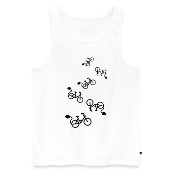 ebike fahrrad Radfahren - Männer Premium Bio Tank Top - Weiß - Vorne - Michal (187cm)