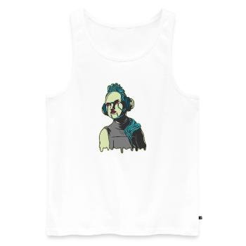 Roboter - Männer Premium Bio Tank Top - Weiß - Vorne - AI Model Male 178 light (178cm)
