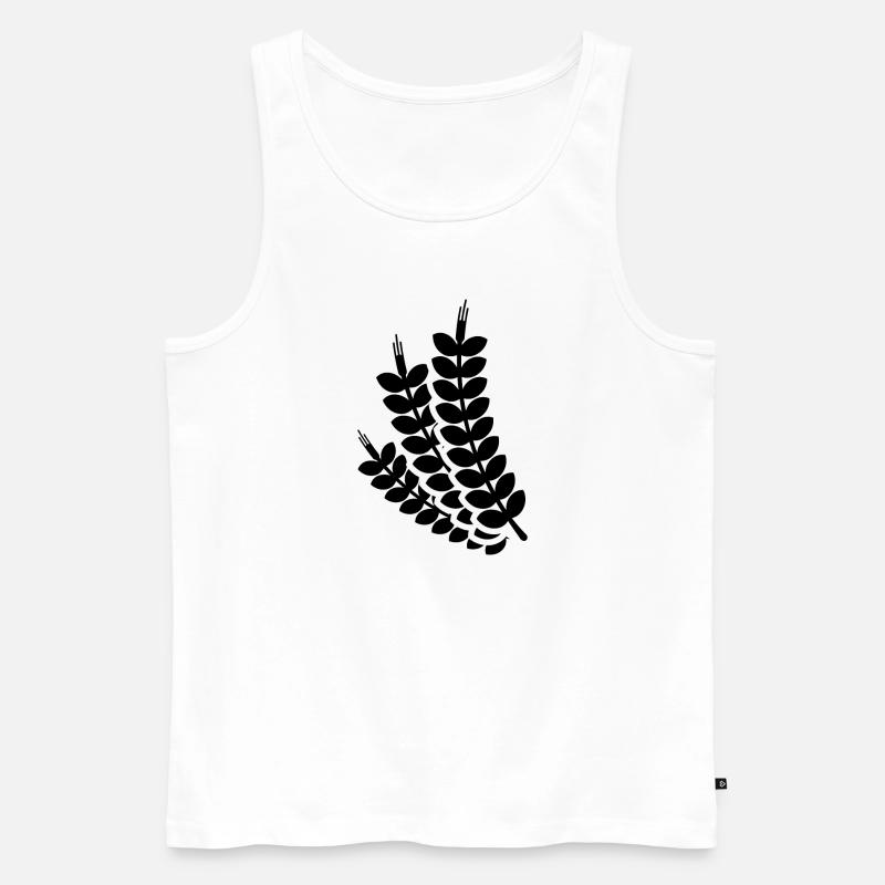 Weizen Ähre - Männer Premium Bio Tank Top - Weiß