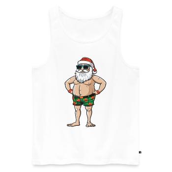 Weihnachtsmann Urlaub Santa - Männer Premium Bio Tank Top - Weiß - Vorne - Michal (187cm)