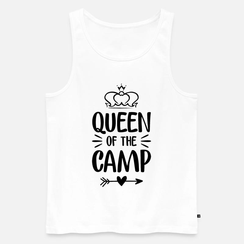 queen camp - Männer Premium Bio Tank Top - Weiß