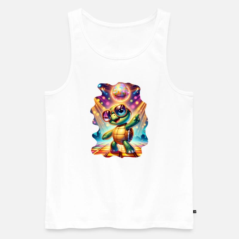 Party-Schildkröte - Männer Premium Bio Tank Top - Weiß