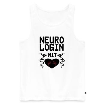 Neurologin mit Herz Geschenk - Männer Premium Bio Tank Top - Weiß - Vorne - Michal (187cm)