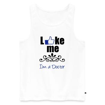 Like the Doctor Docteur Médical cadeau - Débardeur bio Premium Homme - blanc - Devant - AI Model Male 178 light (178cm)