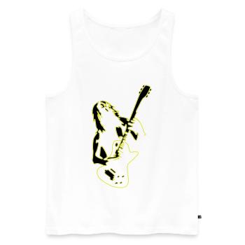 Rock' Roll is life ✔ - Männer Premium Bio Tank Top - Weiß - Vorne - Michal (187cm)
