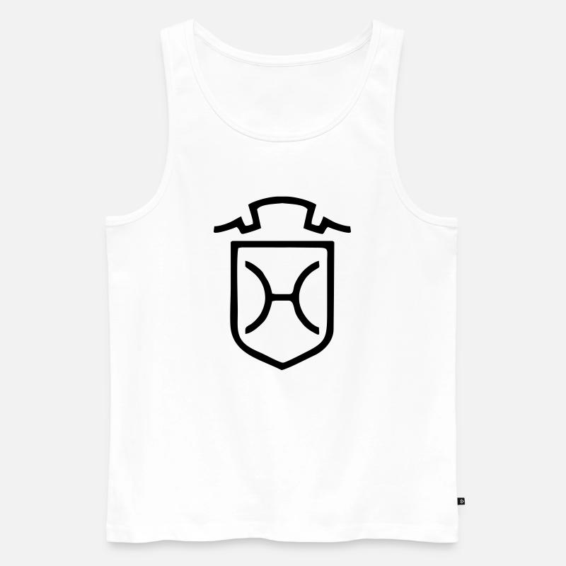 Holsteiner Pferd - Männer Premium Bio Tank Top - Weiß