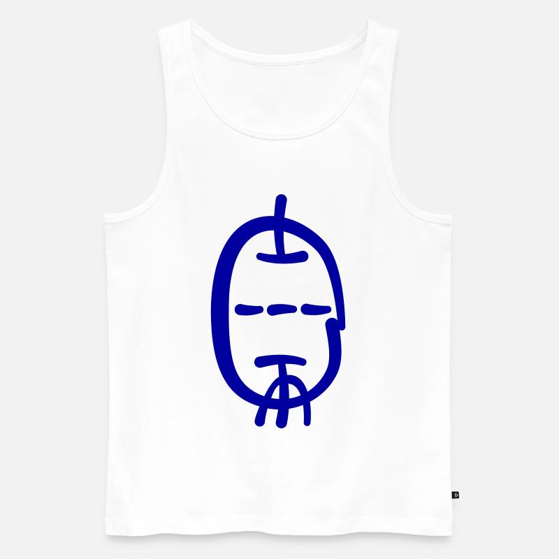 Triode im Kalligrafie Stil - Männer Premium Bio Tank Top - Weiß