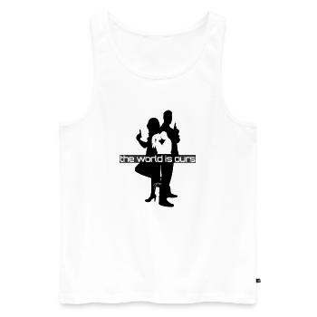 the world is ours (Mafia Couple) - Männer Premium Bio Tank Top - Weiß - Vorne - AI Model Male 178 light (178cm)