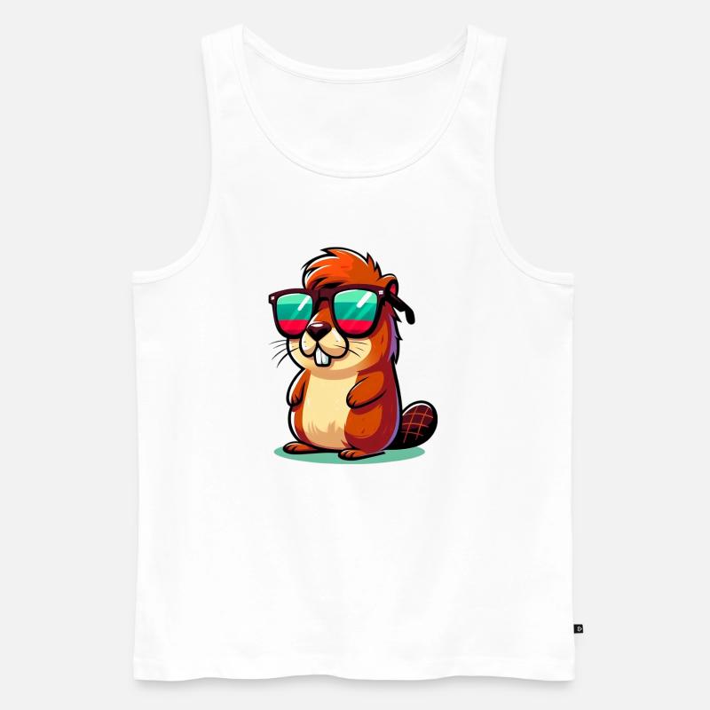 Bieber - Männer Premium Bio Tank Top - Weiß