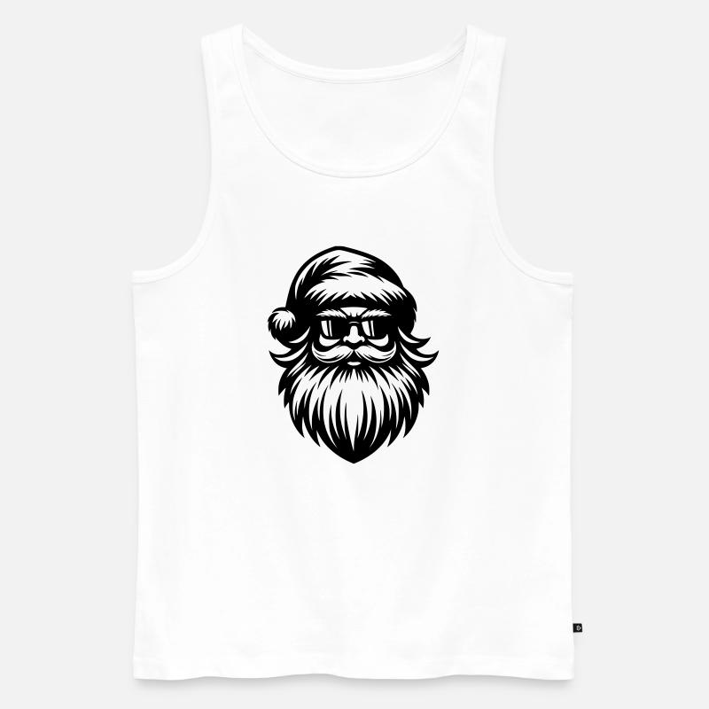 Weihnachtsmann im Chill-Modus - Männer Premium Bio Tank Top - Weiß