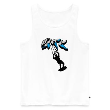 kiteboarding, kitesurfer, kiteboard, kitesurfing - Men's Premium Organic Tank Top - white - Front - AI Model Male 178 light (178cm)