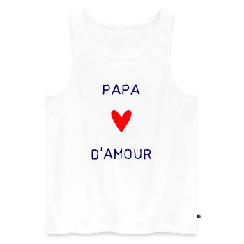 HAPPY FATHER'S DAY. DAD. FATHER'S DAY. FATHER - Men's Premium Organic Tank Top - white - Front - Michal (187cm)