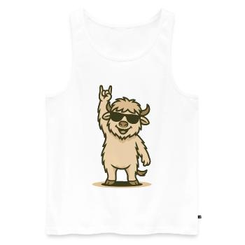 Rock'n'Yak Baby - Men's Premium Organic Tank Top - white - Front - Michal (187cm)