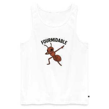 Fourmidable Dab Ant - Men's Premium Organic Tank Top - white - Front - AI Model Male 178 light (178cm)