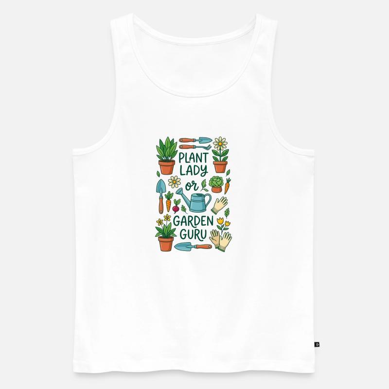 Der Pflanzenliebhaber oder Gartenexperte - Männer Premium Bio Tank Top - Weiß