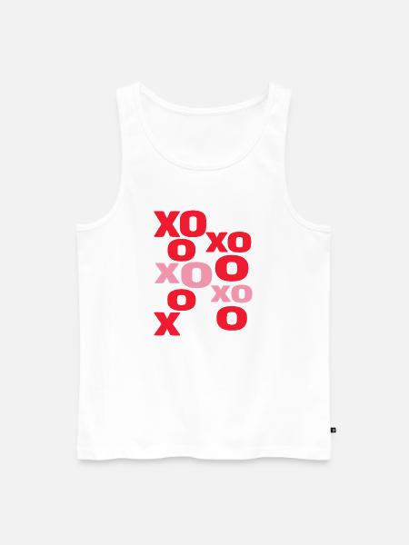 XO Liebesbriefe süße Valentinstag-Typografie - Männer Premium Bio Tank Top - Weiß