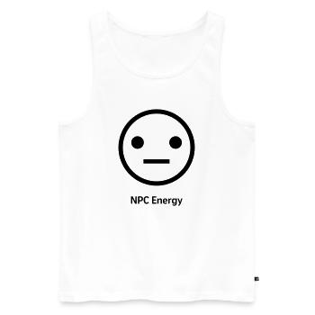 NPC Energy - Männer Premium Bio Tank Top - Weiß - Vorne - AI Model Male 178 light (178cm)