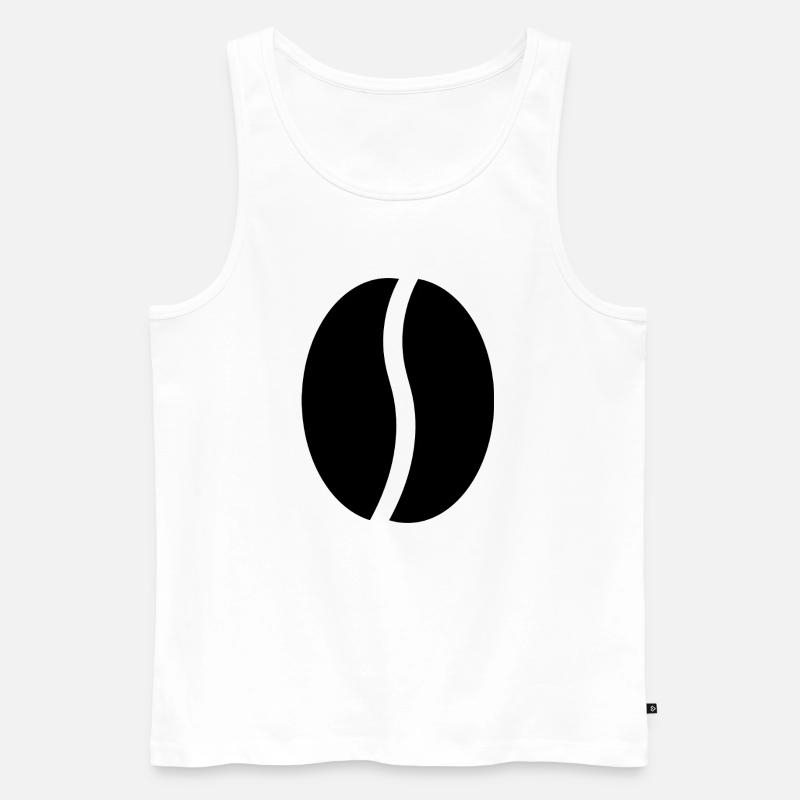 Kaffeebohnen - Männer Premium Bio Tank Top - Weiß