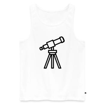 télescope - Débardeur bio Premium Homme - blanc - Devant - Michal (187cm)